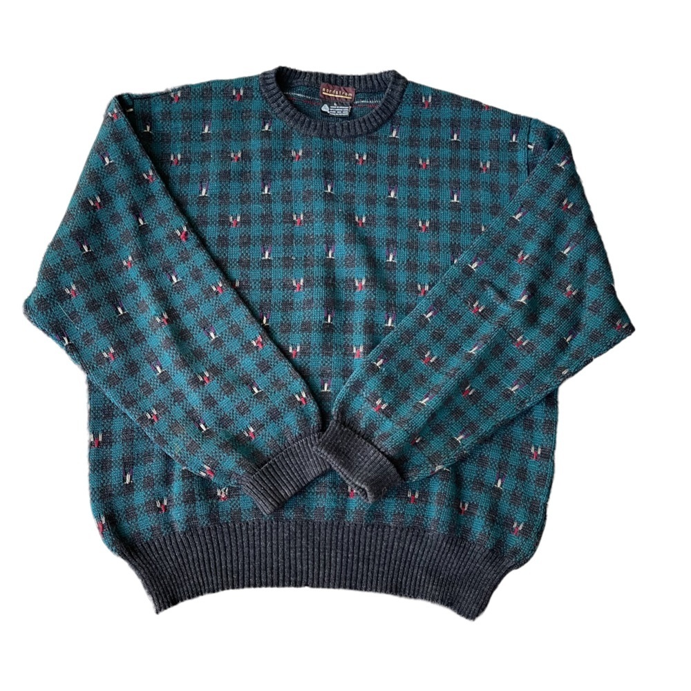 Nordstrom Vintage Knit 100% Marino Wool Crewneck Sweater Size:‎ L